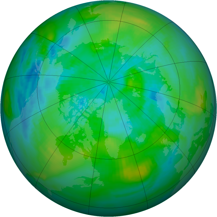 Arctic ozone map for 17 September 1980